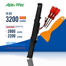 Apexway-Batería de A41-X550E portátil para ASUS, 2200mAh, 14,8 V, para X450, A450, X450E, A450V, F450E, F450JF, F450C, X751L, X751M, A450J, X450J 2024 - compra barato