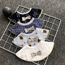 Baby Bibs 360 Degree Rotating Cotton Prints Saliva Towel Baby Infant Fake Collar Flower Lace Bow Burp Cloth Toddler Bandana Bibs 2024 - buy cheap