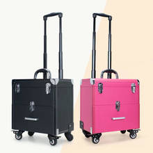 New Carry On Nail tattoo Cosmetic Rolling luggage multifunction travel trolley suitcase Makeup Toolbox cosmetic case with wheels 2024 - buy cheap