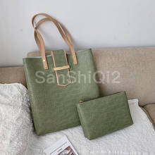 Fashion New 2 sets Woman Shoulder Bags Famous Brand big Handbags Women Bags Designer High Quality PU Totes Women 2024 - buy cheap