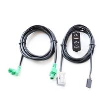 Interruptor de enchufe de coche USB AUX, interruptor de audio + Cable para BMW E60, E61, E63, E64, E87, E90, E70, F25 2024 - compra barato
