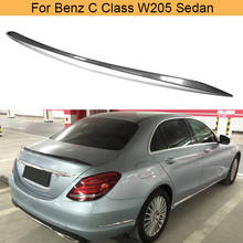 Aerofólio traseiro para autos, para mercedes benz, classe c, c180, c200, c250, c63 amg 4 portas, cor preta, em fibra de carbono, 2015 a 2019 2024 - compre barato