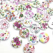 10/50/100pcs pcs Spring Flowers Wood Buttons 15mm Sewing Craft Mix Lots WB690 2024 - buy cheap