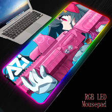 MRGBEST Anime Girl with Gun Pink Large Gaming Mouse Pad Anti-slip Mouse Mat Keyboard Pad Desk Mat for Laptop Computer Gamer 2024 - buy cheap