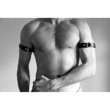 Fetish Men Arm Harness Belts Male Leather Tops Sexual Body Cage Arm Harness Strap Punk Rave Gay Clothing for BDSM Bondage Sex 2024 - buy cheap