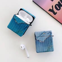 Funda protectora de mármol para Apple AirPods Pro 2 1, funda de TPU suave para AirPod 2, con ganchos, Color sólido 2024 - compra barato