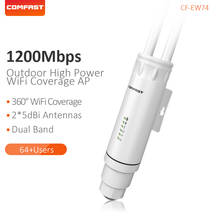 Comfast-repetidor de wi-fi, 1200mbps, roteador wi-fi de alta potência com ampla cobertura de 2.4 + 5.8ghz, extensor de alcance poe 2024 - compre barato