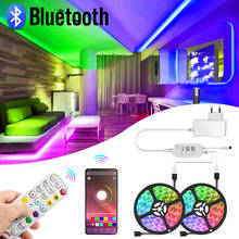 LED Strip Light Bluetooth Luces Led RGB Tape 5050 12V Flexible Ribbon Neon Lamp 5M 10M 15M Backlight for Room TV Bedroom Decor 2024 - buy cheap