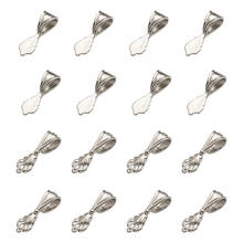 50pcs Brass Glue-on Flat Pad Bails Pendants Charms Connector Hanger for Jewelry Making DIY Bracelet Necklace 21x6x7mm 2024 - buy cheap