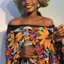 Нигерийские кружева с блестками, африканские кружевные ткани с вышивкой, 5 ярдов, XZNI1730, 2019 2024 - купить недорого
