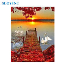 SDOYUNO DZDP954 Full Square/Round Diamond Painting Scenery Cross Stitch Mosaic Landscape 5D Painting Diamond Embroidery Painting 2024 - buy cheap