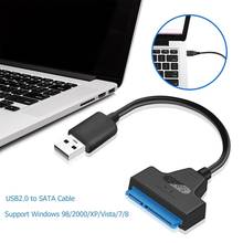20 см USB 2,0 SATA 22Pin адаптер Медный провод сердечника и ABSC состоянии для 2,5 дюймов HDD жесткий диск для ноутбука скорость 480 Мбит/с 2024 - купить недорого
