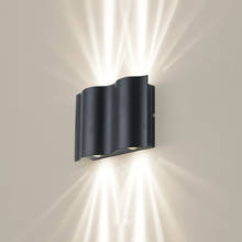 Moderno impermeável ao ar livre 12w conduziu a lâmpada de parede ip65 alumínio para cima e para baixo luz da parede jardim varanda arandela decoração luz 110v 220v 2024 - compre barato