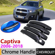 Captiva de fibra de carbono para alça de porta, preta, para chevrolet holden, daewoo winstorm 2006 a 2018, acessórios, conjunto de guarnição, cromado 2024 - compre barato