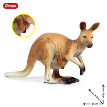Oenux Classic Wild Animals Female Kangaroo Model Action Figures Unique Kangaroo Miniature Home Garden Decoration Figurines Toy 2024 - buy cheap