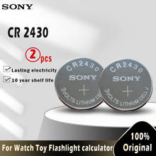 2 шт. оригинальные батареи для монет Sony CR2430 CR 2430, DL2430 BR2430 KL2430, 3 в, литиевая батарея для часов, игрушки, слуховые аппараты 2024 - купить недорого