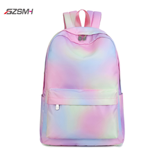 Rainbow Bag-mochila de lona para mujer, bolsa impermeable para ordenador portátil, adolescentes, medianos, morral escolar de viaje, 2020 2024 - compra barato