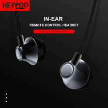 HEYPOD 3.5mm Wired Control in-Ear Earphones For iPhone 5 6 Earbuds Running Gaming Music With Mic Headset For Xiaomi mi Huawei 2024 - buy cheap