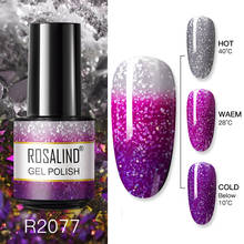 ROSALIND Thermal Nail Polish Shiny Sequins Effect Color Change Gel Varnishes All For Manicure Nails Art UV Semi Permanent Gellak 2024 - buy cheap