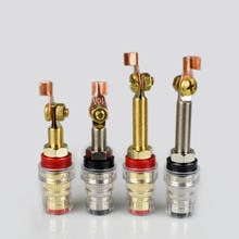 2pcs Gold plated Rhodium plated Brass Couple Terminals Red Black Connector HiFi Amplifier Terminal Binding Post Speaker 2024 - buy cheap