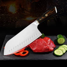 Santoku-cuchillo de cocina de acero inoxidable 5CR15, utensilio de Chef japonés de 7,5 pulgadas, para filetear pescado, deshuesar carne, cortar verduras 2024 - compra barato