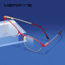 MERRYS, gafas ópticas de diseño para mujer, gafas graduadas con montura a la moda, gafas de ojo de gato, miopía, gafas S2005 2024 - compra barato