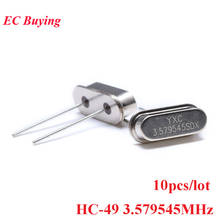 10pcs HC-49S Passive Crystal Oscillator Ceramic Quartz Resonator DIP 3.579545MHz 3.579545 MHz Electronic Kit HC 49 HC-49 2024 - buy cheap