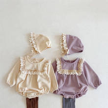 Girl Baby Siamese Romper Lace Long Sleeve Ruffle Romper Spring Girl Baby Siamese Romper 2021 Spring Baby Girls Clothes Spring 2024 - buy cheap