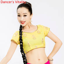 Indian Dance Wear Sequin Embroidered Top Matching Clothes Belly Oriental Women Beginners Dancing Performance Practice Outfits 2024 - buy cheap