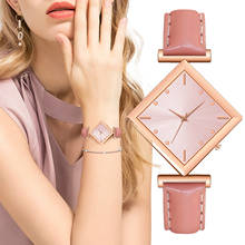 Relógio de pulso feminino vansvar, relógio casual de quartzo com pulseira de couro 2024 - compre barato