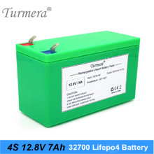 Bateria turmera 4s1p 12.8v 7ah 32700 lifepo4, pacote de bateria com drive 40a, bms balanceado para barco elétrico e fonte de alimentação ininterrupta 12v 2024 - compre barato