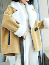 Shearling Sheep Real Fur Coat 2020 Autumn Winter Jacket Women 100% Wool Coats and Jackets Women Korean Outwear MY3608 s s 2024 - buy cheap