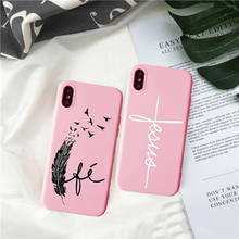 Faith Christian Religious Jesus Cross Soft Silicone Pink Case For iPhone 11Pro 12pro 13pro MAX 6S SE 8 7 Plus XS Max 12 13 mini 2024 - buy cheap