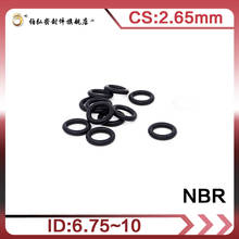 Nitrile Rubber O-Ring 50PCS/lot Black NBR Sealing CS2.65mm ID6.75/7.1/7.6/8/8.75/9/9.5/10mm O-Ring Seal Gasket Ring 2024 - buy cheap