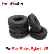 Homefeeling-almohadillas para los oídos, almohadillas redondas universales de cuero, para SteelSeries Syberia V2, almohadillas para los oídos 2024 - compra barato