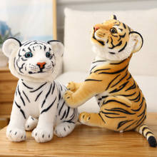 Моделирование кукла-Тигр мини сидячая тигр, плюшевые игрушки для детей, милые укомплектованные животные, реальная жизнь, кукла-Тигр, рождественские подарки для детей 2024 - купить недорого