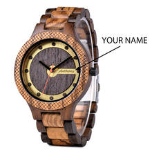 BOBO BIRD Wood Men Watch Engrave Your Name Luxury Quartz Watches Gifts For Dad and Husband reloj hombre Accept Dropshipping 2024 - buy cheap