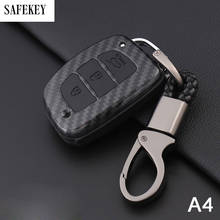 Carbon Fiber Silicone Car Key Fob Cover Case For Hyundai solaris 2017 Tucson Creta ix25 i10 i20 i30 Verna Mistra Elantra 2015 2024 - buy cheap