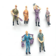 50pcs/Lot 1:42 Scale Model Figures Color Painted Train Worker People For Train Layout 2024 - buy cheap