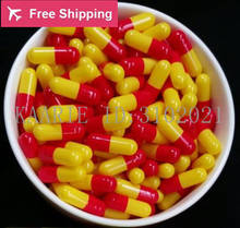 0# 1# 2# 1000 pcs / lot.red -yellow colored hard gelatin empty capsules, hollow gelatin capsules ,joined or separated capsules 2023 - buy cheap