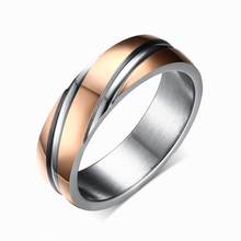 Уникальное Ювелирное кольцо из нержавеющей стали розового золота для девушек 2024 - купить недорого