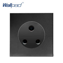 Wallpad-toma de corriente eléctrica de pared para el hogar, Panel metálico de aluminio de lujo, 3 pines, 15A 2024 - compra barato