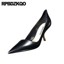 Designer Scarpin Fashion Luxury Brand Women Shoes 2021 Black Pointed Toe Pumps Nude High Heels Stiletto Slip On Size 4 34 Thin 2024 - buy cheap