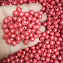 Red Color Wood Beads Round Spacer Natural Wooden Charms For DIY Jewelry Making 6mm/8mm High Quality 2024 - buy cheap