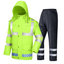 Reflective Scooter Set Raincoat Jacket Pants Suit Waterproof Motorcycle Raincoat Men Poncho Yagmurluk Erkek Rain Gear AD50RC 2024 - buy cheap