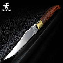 Xuan feng faca de caça 5cr13mov, alta dureza, aço inoxidável, cabo de madeira 2024 - compre barato