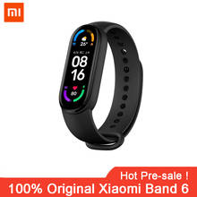 Xiaomi-pulsera inteligente Mi Band 6 Original, reloj deportivo con control del ritmo cardíaco, Bluetooth, Pantalla AMOLED de 1,56 pulgadas, 5 colores 2024 - compra barato