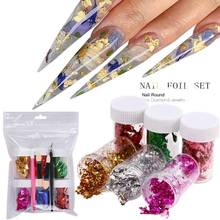 6 Box Nail Art Colorful Glitter Aluminum Foils 3D Flake Sticker UV Gel Polish Full Cover Laser DIY Nail Decoration Tools TSLM1 2024 - buy cheap