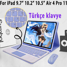 For iPad Air 4 4th 10.9 Pro 11 2018 2020 9.7 10.5 10.2 2019 5th 6th 7th 8th Gen Air 1 2 3 Cover Turkish Keyboard Wireless Mouse 2024 - buy cheap