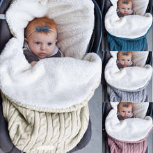 Sacos de dormir para bebês, carrinho de bebê para inverno, fofo, quente, macio, infantil, cobertor enrolador de malha 2024 - compre barato